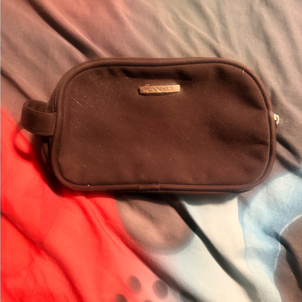 Canali Black Toiletry Bag